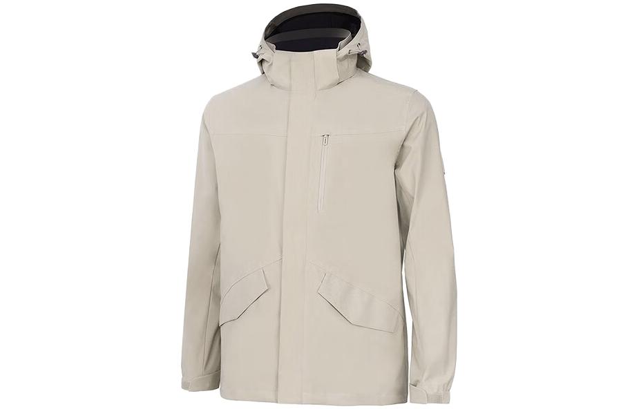 Li-Ning Fitness Waterproof Hooded Jacket Light Warm Khaki AFDT751-11