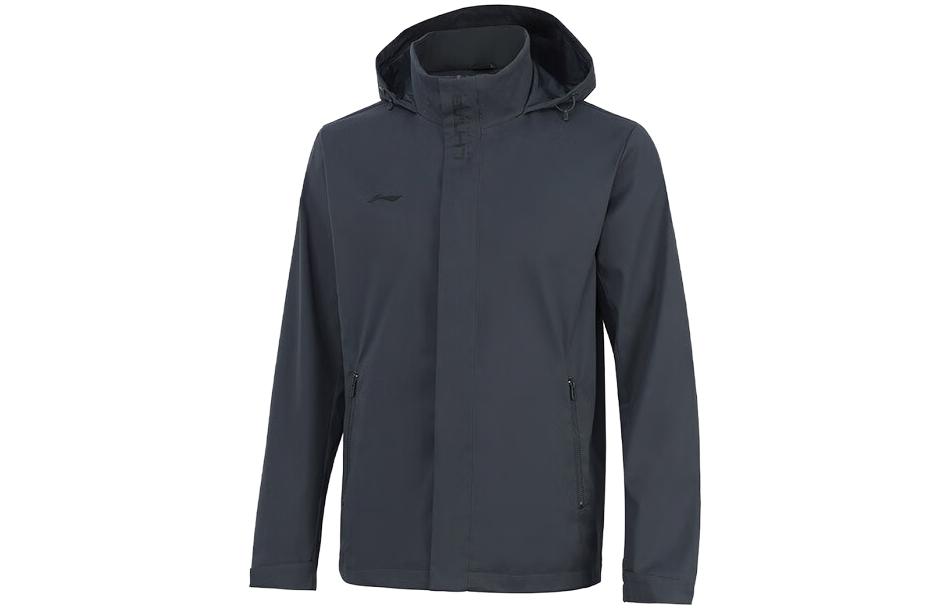 Li-Ning Fitness Waterproof Hooded Windbreaker Cold Ebony Black. AFDT753-6