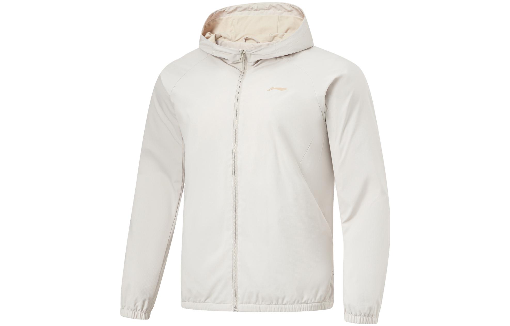 Li-Ning Fitness Windproof Water-Resistant Hooded Jacket - Mica Gray AFDU089-1