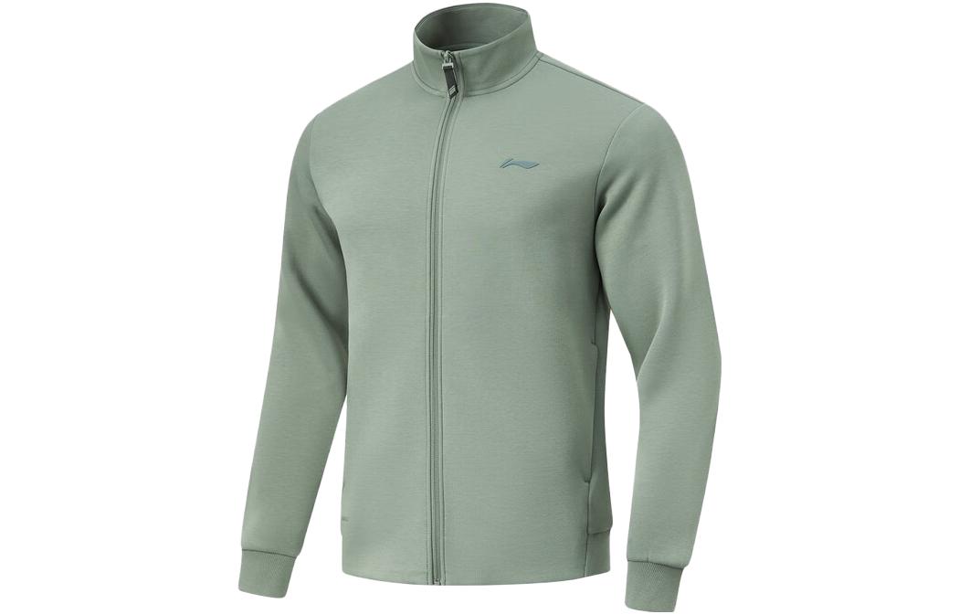 Li-Ning Fitness Zip-up Jacket Gray Green Long-Sleeve Activewear AWDT799-4
