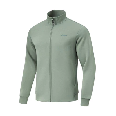Li-Ning Fitness Zip-up Jacket Gray Green Long-Sleeve Activewear AWDT799-4