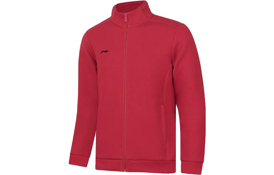 Li-Ning Fitness Zip-Up Sweatshirt Bull Red Male Casual Series AWDT989-3