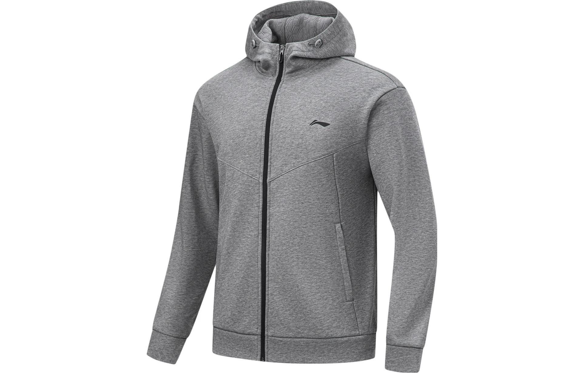 Li-Ning Fitness Zip Hoodie Solid Grey AWDTB33-2