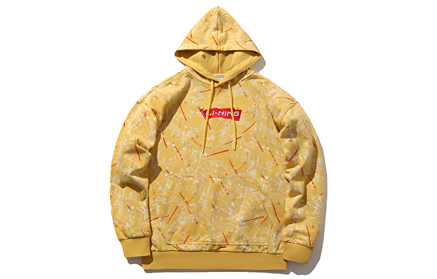Li-Ning Flagship Pullover Hoodie Casual Sportswear - Milk Candy Yellow AWDPB09-1