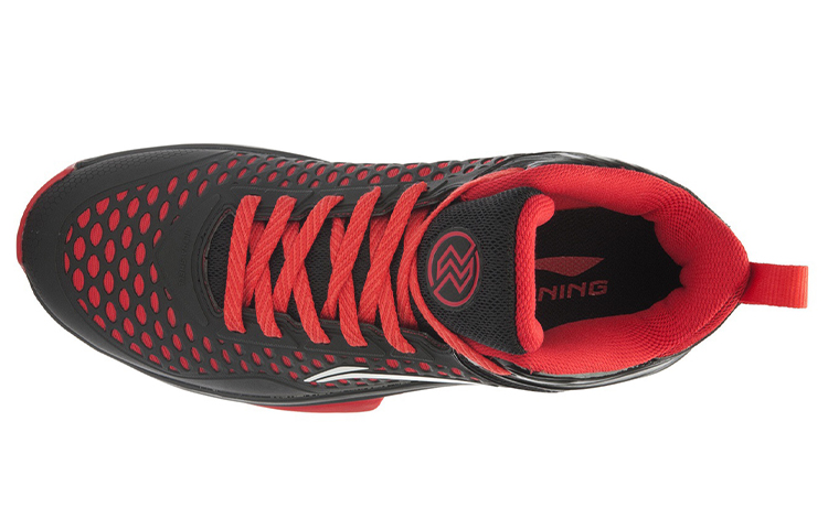 Lookbook Li-Ning Flash 2 CBA Low 'Hitam Merah' ABAK045-3