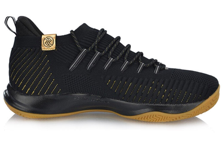 Order LiNing李寧 閃擊5 PlayOff 一體織減震 籃球專業比賽鞋 黑金