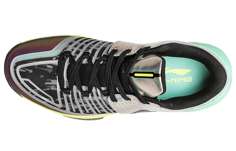 Lookbook Li-Ning Flash Attack 1 Low ''True Self Schwarz Grün'' ABAL093-1