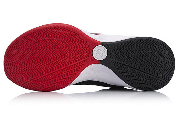 Shop 李宁 闪击5代 中帮 '黑红' ABAN051-C