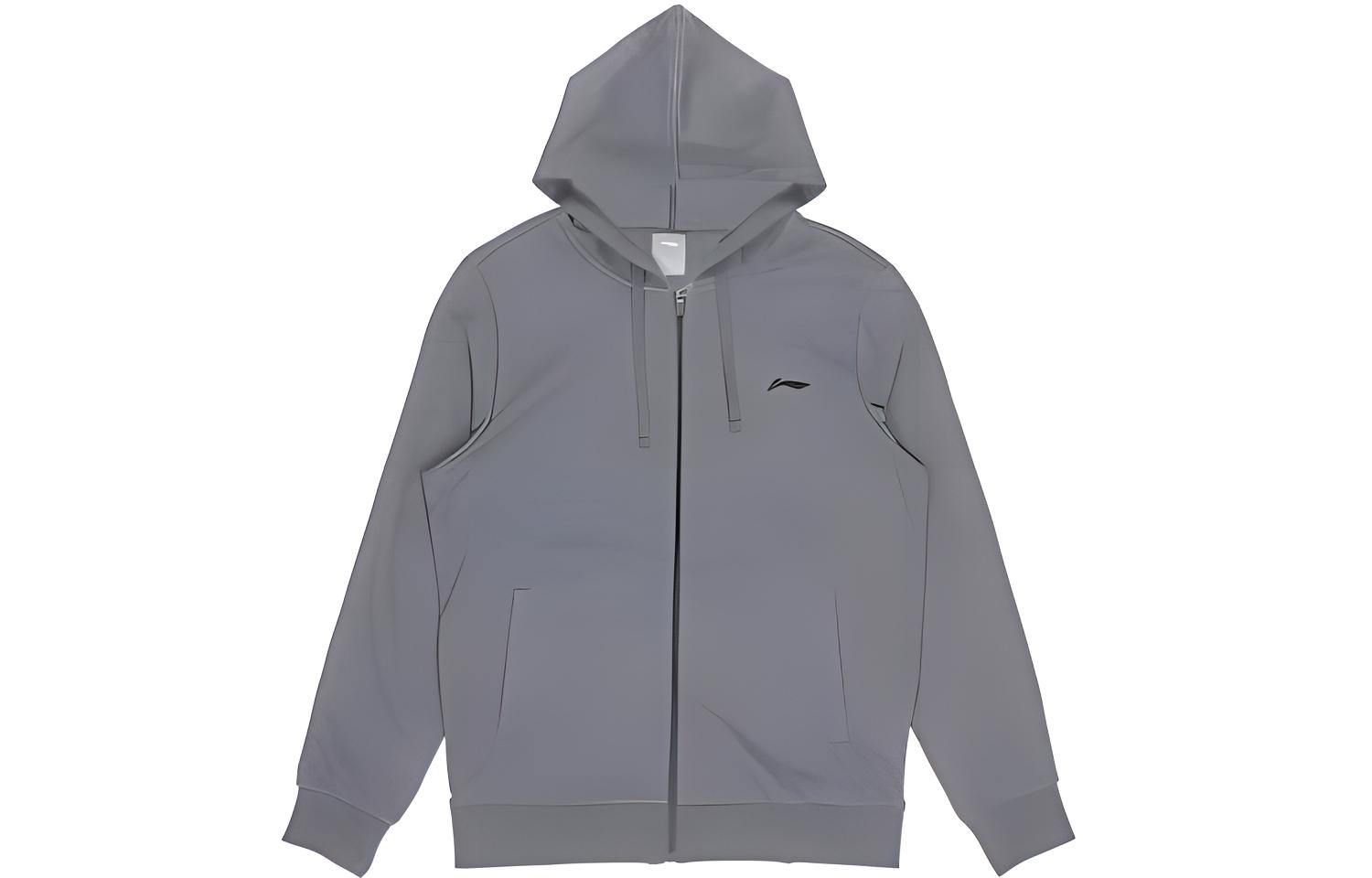 Li-Ning Fleece-Lined Hoodie Jacket Gray AWDRH23-2
