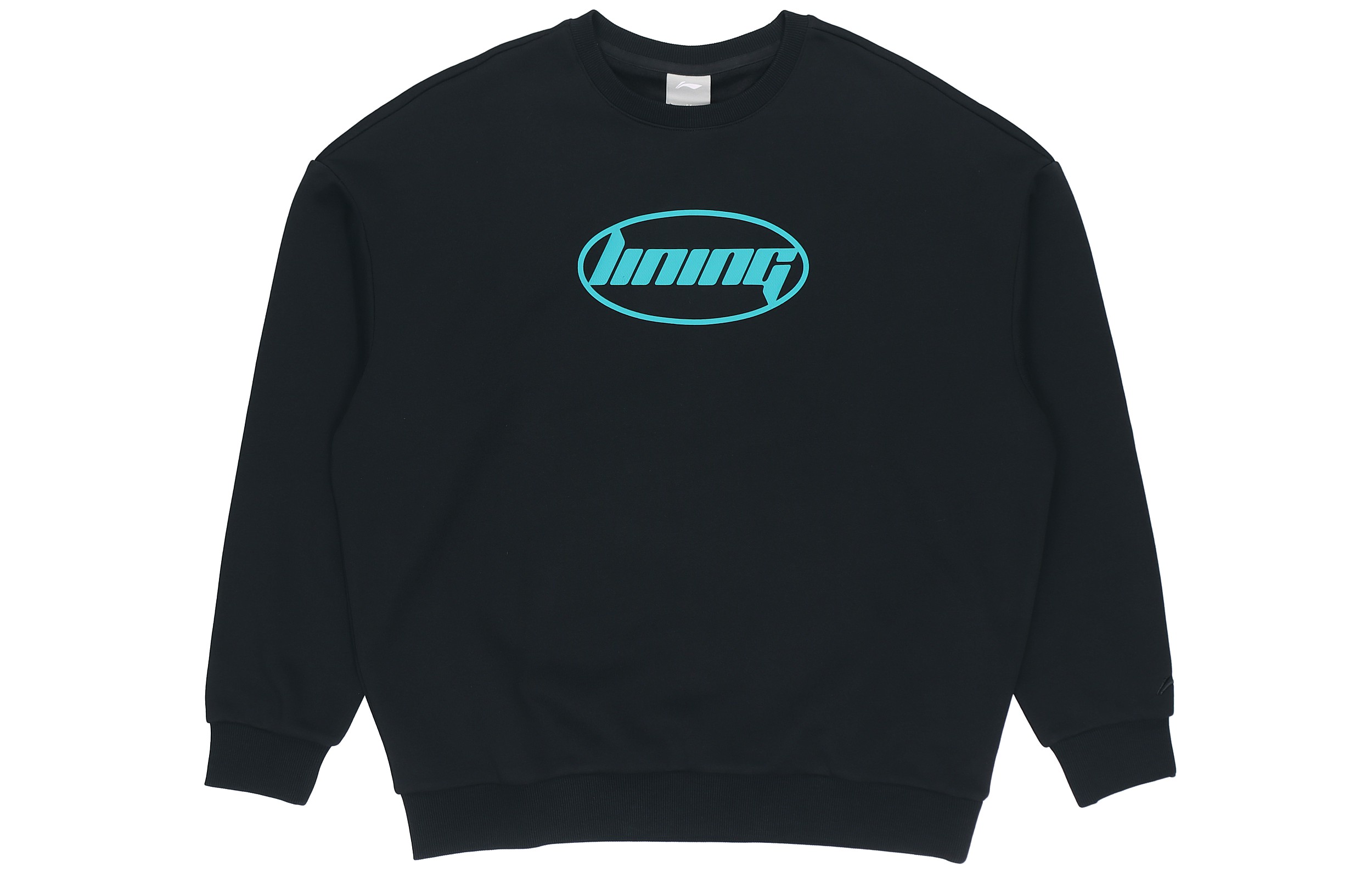 Li-Ning Fleece-Lined Loose Fit Crewneck Winter Sweatshirt - Unisex Black AWDQC98-2