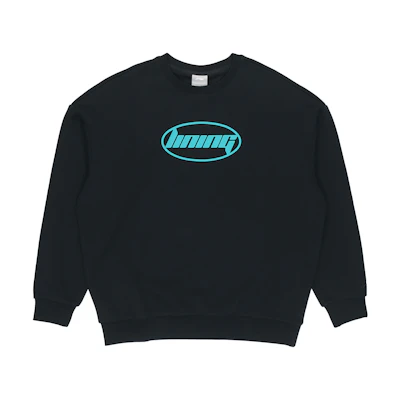 Li-Ning Fleece-Lined Loose Fit Crewneck Winter Sweatshirt - Unisex Black AWDQC98-2