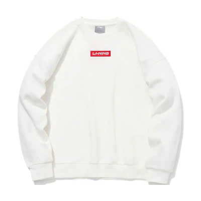 Li-Ning Fleece Crewneck Sweatshirt Winter Unisex - Off White AWDQ652-10
