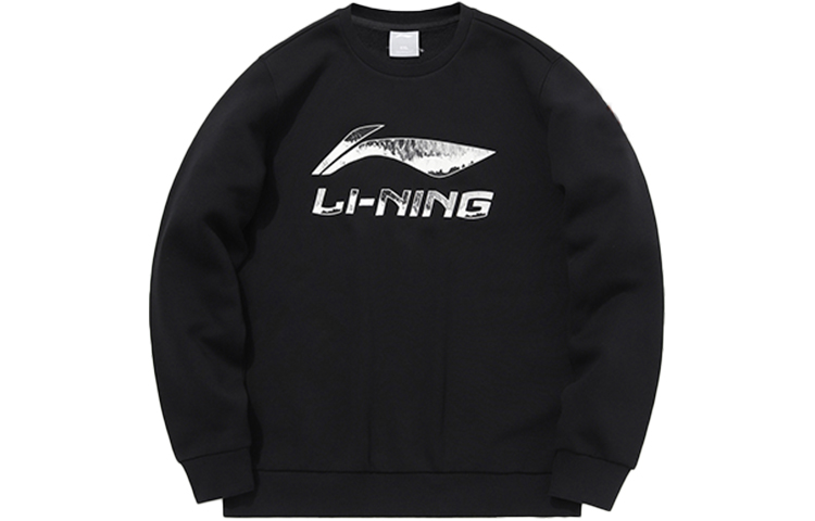 Li-Ning Fleece Lined Pullover Sweatshirt Black AWDQC91-6
