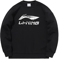 Li-Ning Fleece Lined Pullover Sweatshirt Black AWDQC91-6 Li-Ning Fleece Lined Pullover Sweatshirt Black AWDQC91-6