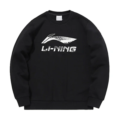 Li-Ning Fleece Lined Pullover Sweatshirt Black AWDQC91-6