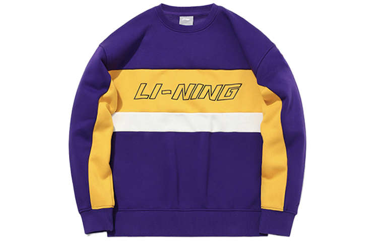 Li-Ning Fleece Loose Fit Crewneck Sweater Lakers Purple Unisex AWDQ654-6