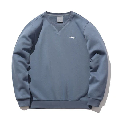Li-Ning Fleece Pullover Sweatshirt Casual Sportswear - Firestone Blue AWDPD19-2