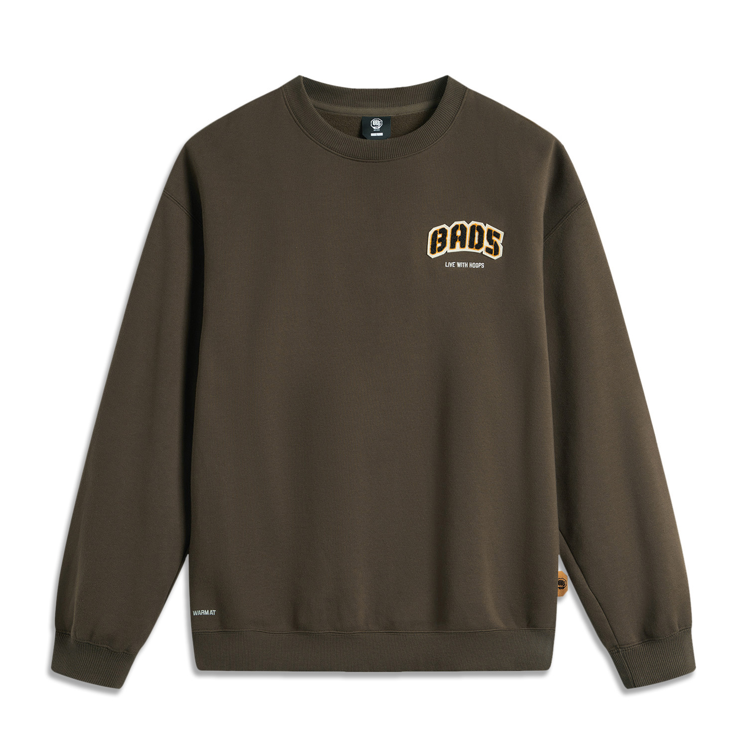 Li-Ning Fleece Pullover Sweatshirt Slate Brown AWDU515-4