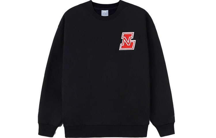 Li-Ning Fleece Pullover Sweatshirt Unisex Black AWDRG92-1