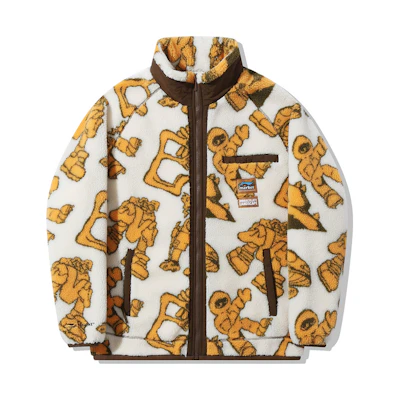 Li-Ning Fleece Sweatshirt Cloud Almond Full Print Casual Sports Series AWDT913-1