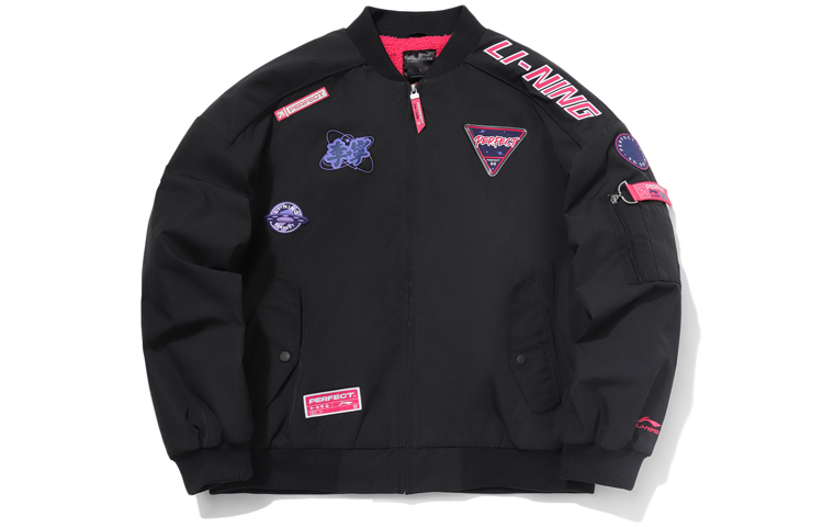 Li-Ning Fleece Warm Loose Jacket New Standard Black AJDQ473-1