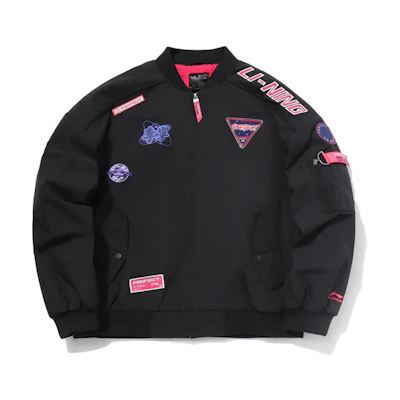 Li-Ning Fleece Warm Loose Jacket New Standard Black AJDQ473-1