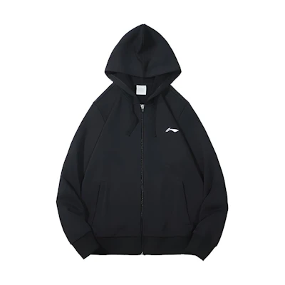 Li-Ning Football Series Black Zip-Up Hoodie Jacket AWDS421-1