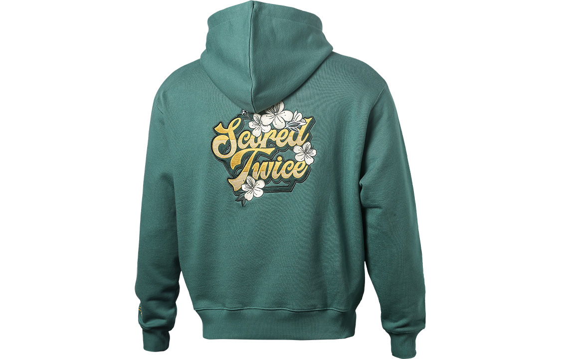 Li-Ning Football Series Green Pullover Hoodie for Men Casual Wear AWDR303-2