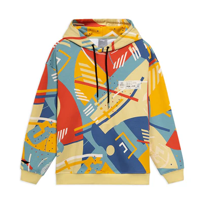 Li-Ning Fresh Yellow Unisex Printed Basketball Sweatshirt - Couples Edition AWDRG23-1