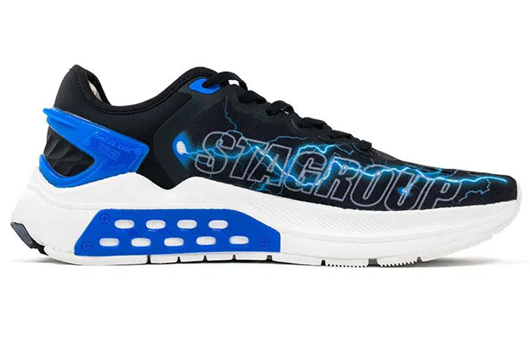 Order Li-Ning Furious Rider 5 x STA 'Hitam Biru' Sepatu Olahraga ARZR003-1