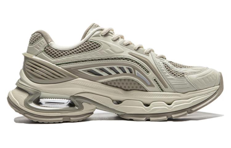 Order 台灣李寧 烈駿BOW 減震防滑 低筒 跑步鞋 男款 綠灰色