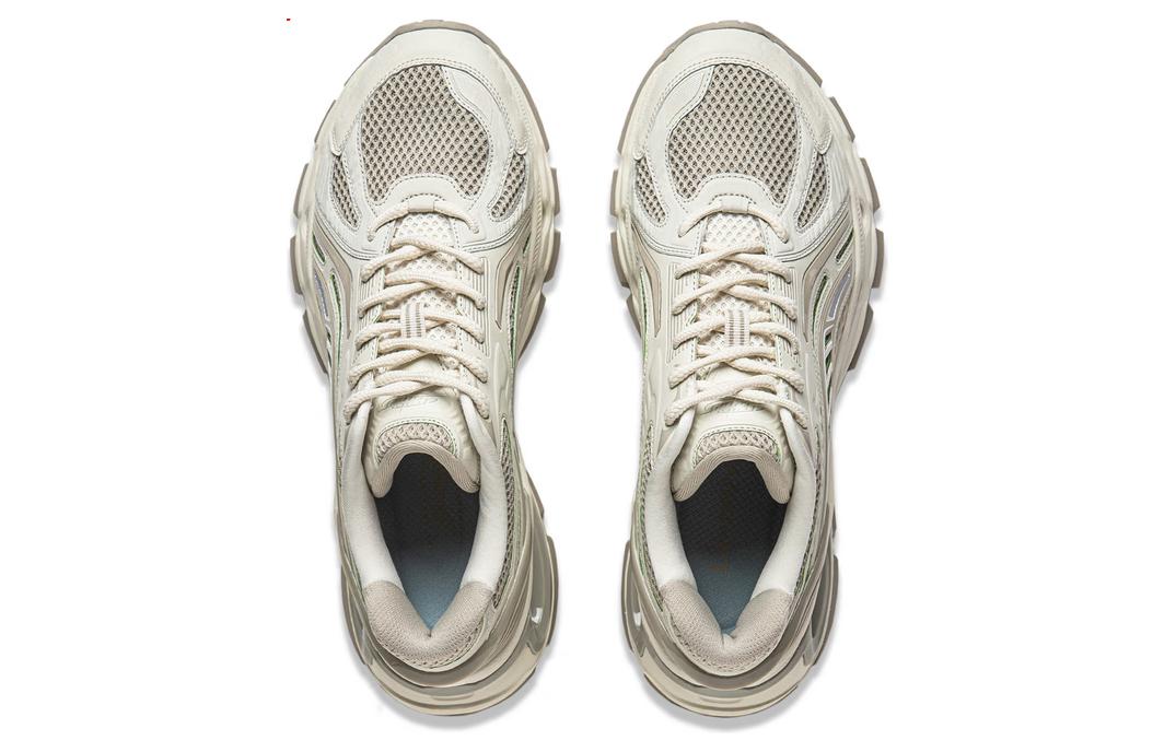 Shop 台灣李寧 烈駿BOW 減震防滑 低筒 跑步鞋 男款 綠灰色