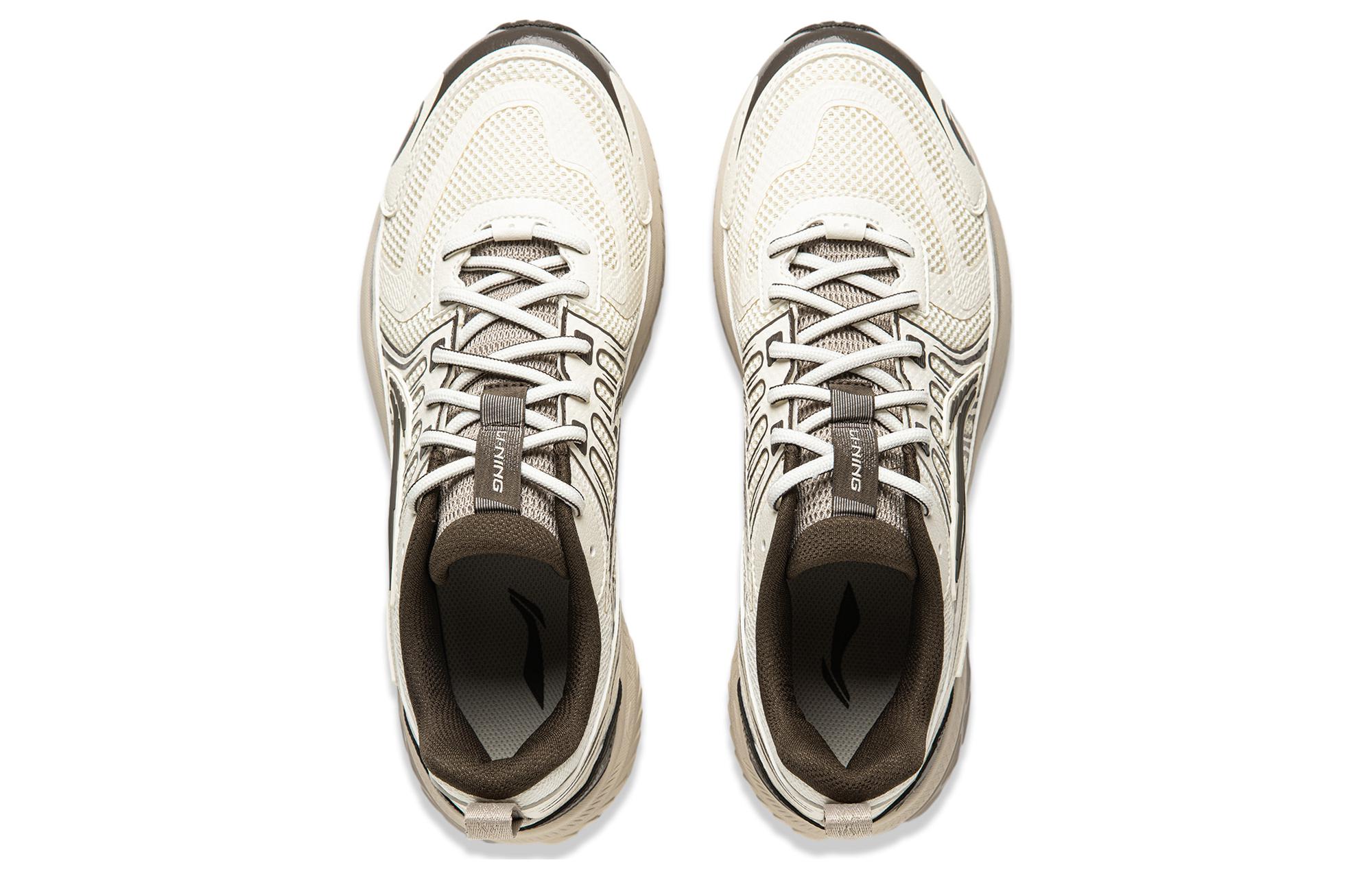 Shop LiNing李寧 扶搖1.0 V3 輕量高回彈 減震 低筒 跑步鞋 男款 白褐