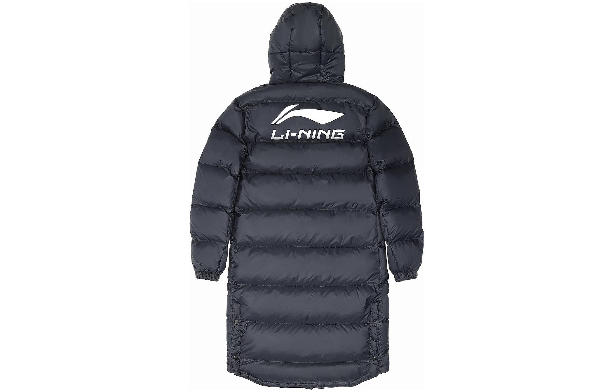 Order Li-Ning FW22 Jaket Hitam Hoodie Panjang dengan Logo. AYMS197-1