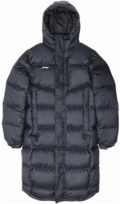 Li-Ning FW22 Jaket Hitam Hoodie Panjang dengan Logo. AYMS197-1 Lookbook Li-Ning FW22 Jaket Hitam Hoodie Panjang dengan Logo. AYMS197-1