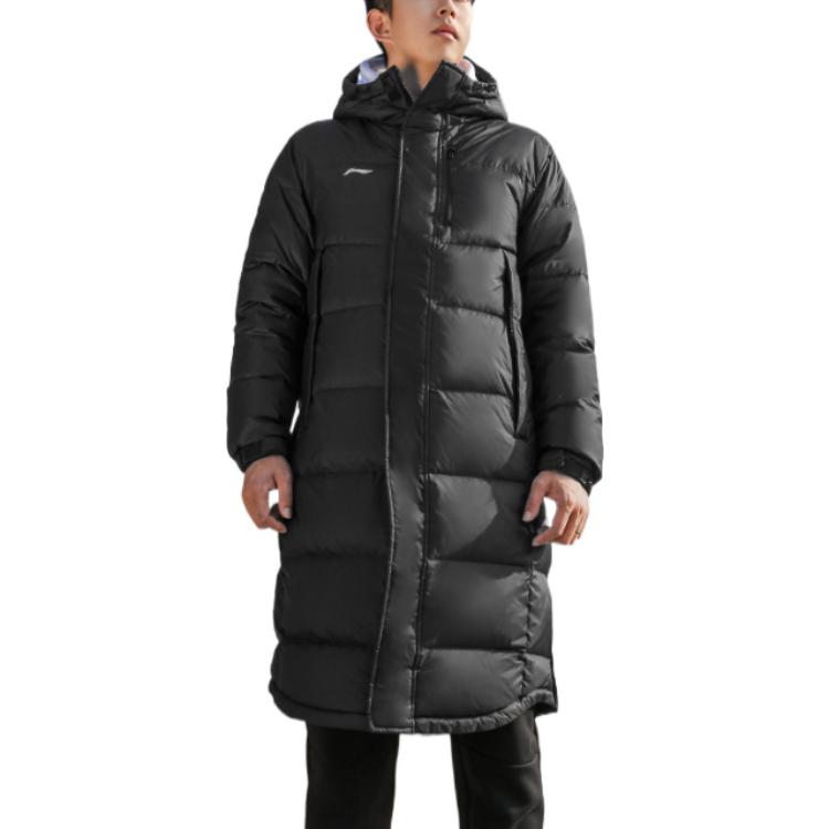 Purchase Li-Ning FW22 Jaket Hitam Hoodie Panjang dengan Logo. AYMS197-1