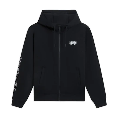 Li-Ning FW22 Black Zip-Up Embroidered Text Sweatshirt Unisex AWDSB29-1