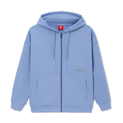Li-Ning Ganoderma Series Zip Hoodie Jacket Blue - Unisex Casual Loose Fit AWDRF53-2