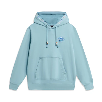 Li-Ning Geometric Pattern Hoodie Pullover Green AWDTE33-2