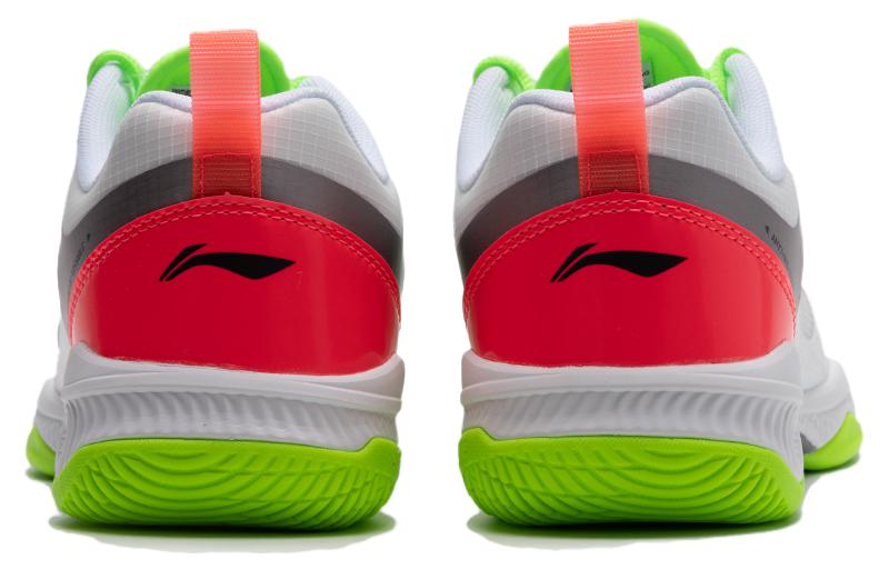 Shop LiNing 李寧 角鬥士 防滑耐磨舒適 低筒 羽球鞋 男女同款 螢光燄紅