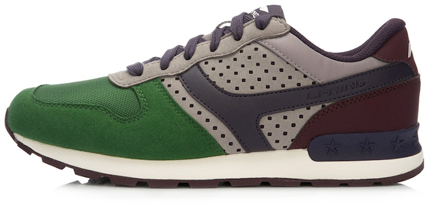 Li-Ning Glory Classic Sneakers 'Green Grey Red' ALCK067-4 Buy Li-Ning Glory Classic Sneakers 'Green Grey Red' ALCK067-4