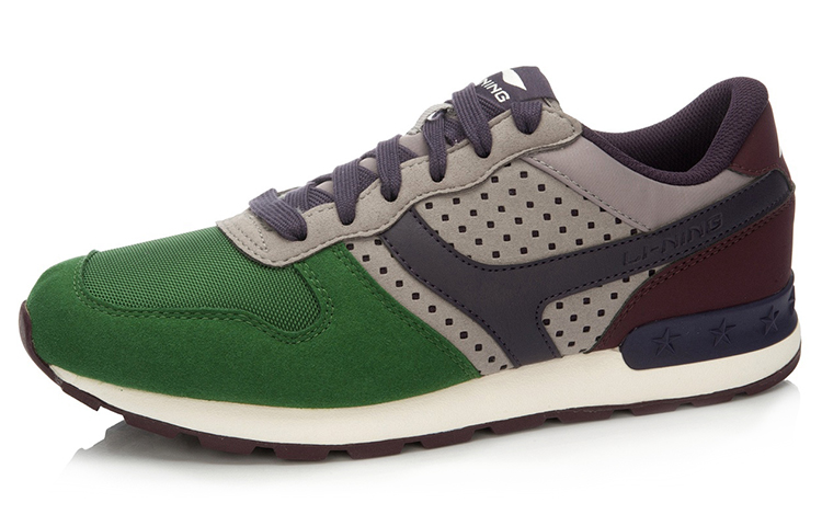 Order Li-Ning Glory Classic Sneakers 'Green Grey Red' ALCK067-4