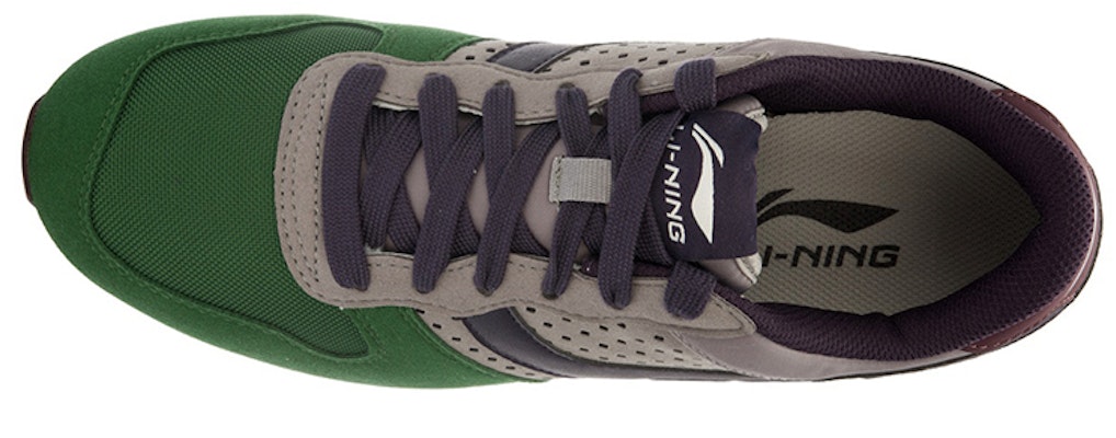 Li-Ning Glory Classic Sneakers 'Green Grey Red' ALCK067-4 Lookbook Li-Ning Glory Classic Sneakers 'Green Grey Red' ALCK067-4