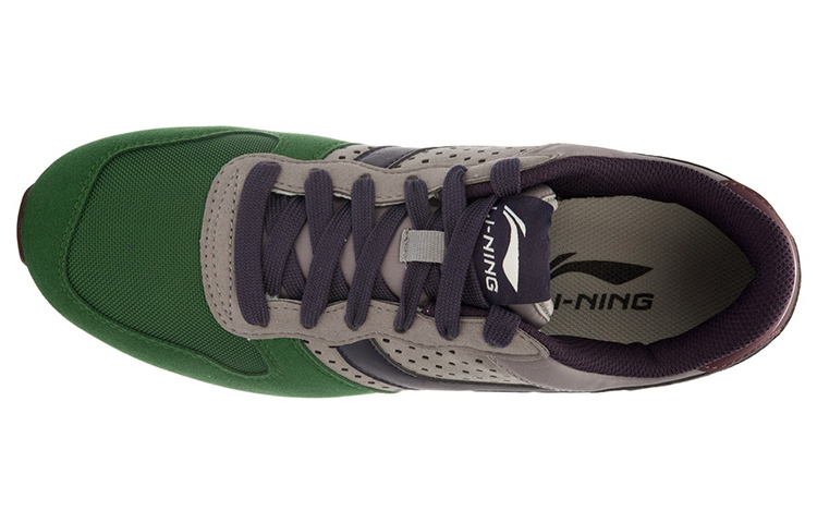 Lookbook Li-Ning Glory Classic Sneakers 'Green Grey Red' ALCK067-4