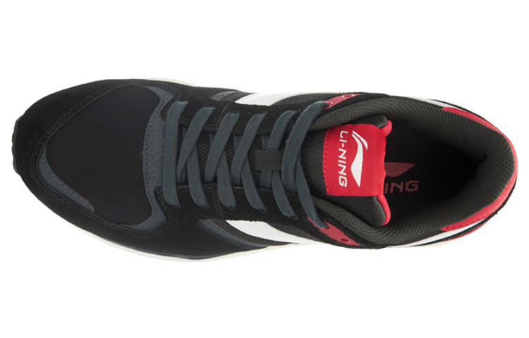 Lookbook Sepatu Lari Ringan Klasik Li-Ning Glory 'Hitam Merah' ALCK057-4