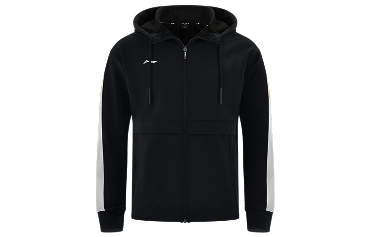 Li-Ning Glory Series Colorblock Logo Zip Hoodie Jacket Unisex Black AJDS855-1