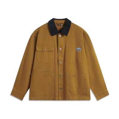 Li-Ning Gold Brown Casual Sports Fashion Zip-Up Jacket Long Sleeve AFDUC53-2