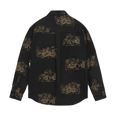 Li-Ning Gold Rush Totem Print Loose Jacket Black - ASHS007-2