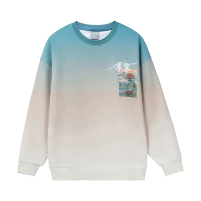 Li-Ning Gradient Crewneck Pullover Sweatshirt Space Blue - Fashion Series AWDR479-5