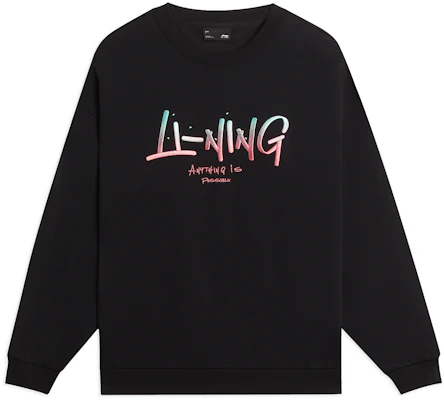 李寧漸層字母刺繡圓領衛衣 男女款 黑色 AWDSF75-9 Buy 李寧漸層字母刺繡圓領衛衣 男女款 黑色 AWDSF75-9